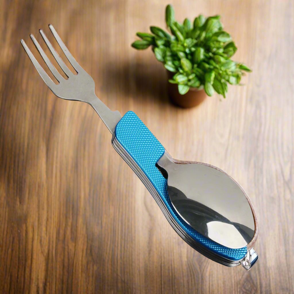 Couteau Suisse - FoldableTablewareSet™ - Bleu - Vaya nomad