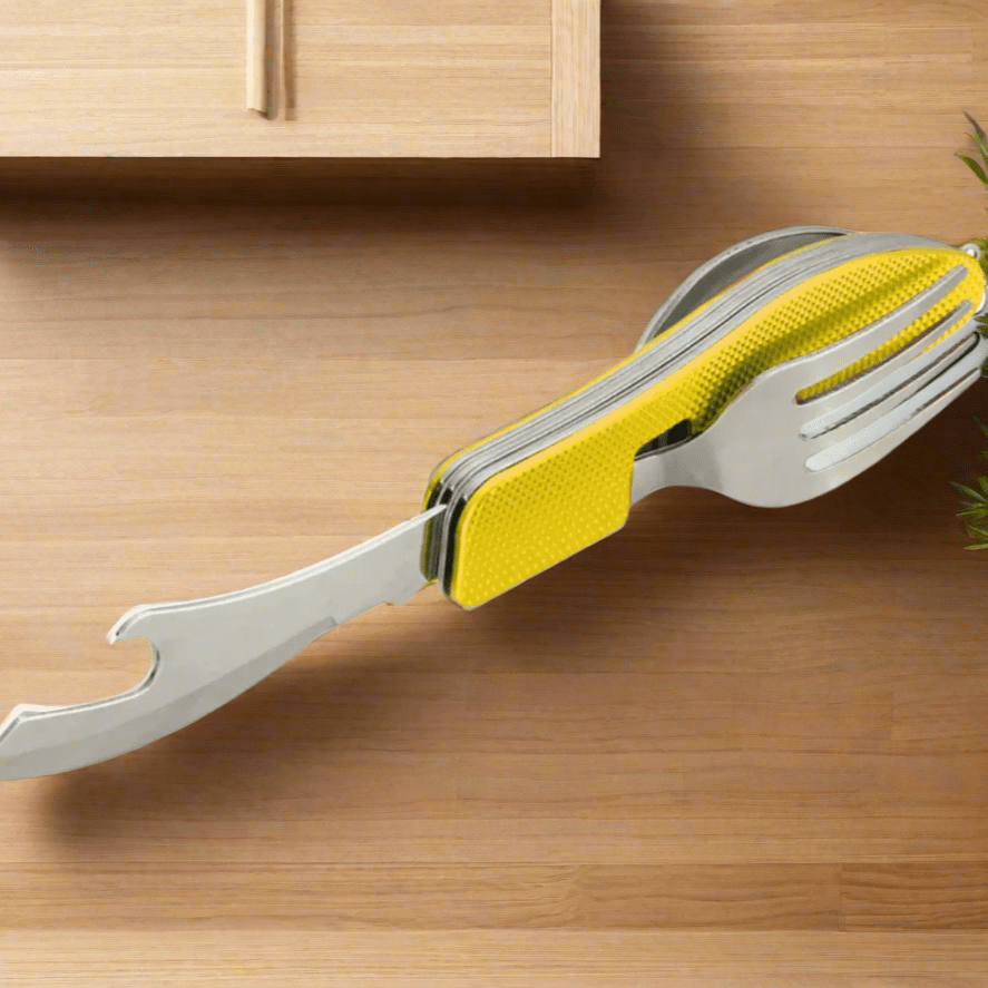Couteau Suisse - FoldableTablewareSet™ - Jaune - Vaya nomad