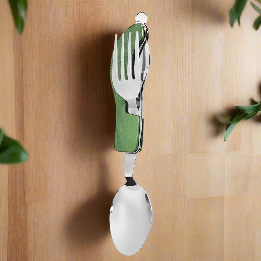 Couteau Suisse - FoldableTablewareSet™ - Vert - Vaya nomad