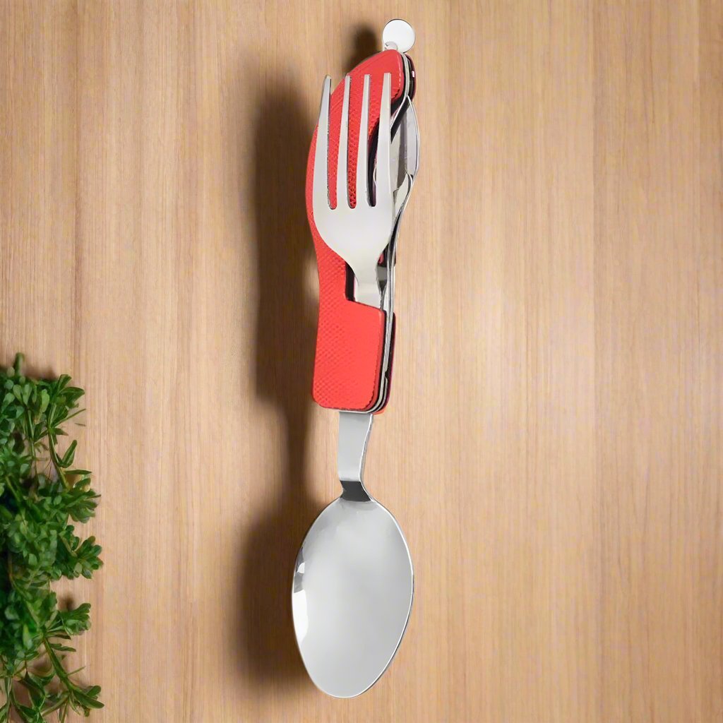 Couteau Suisse - FoldableTablewareSet™ - Rouge - Vaya nomad