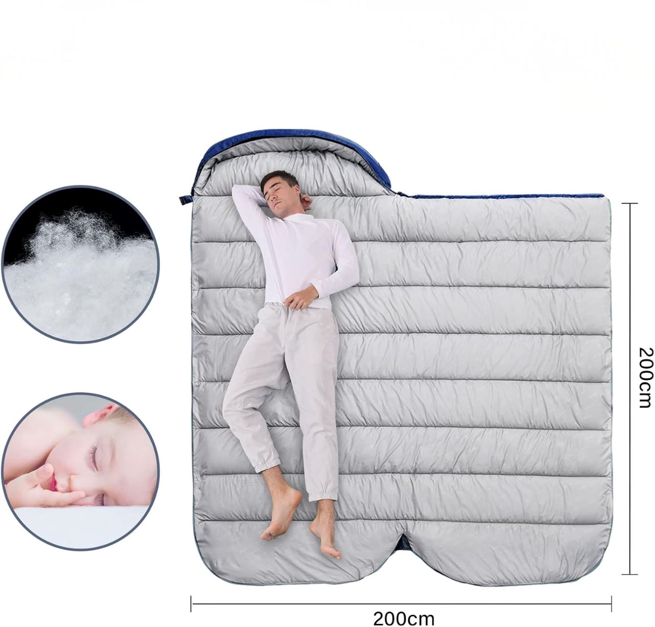 Sac de couchage - HikingSleepingbag™ - Bleu marine - Vaya nomad