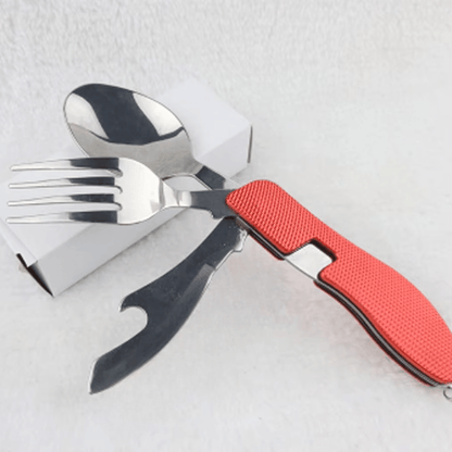 Couteau Suisse - FoldableTablewareSet™ - Rouge - Vaya nomad