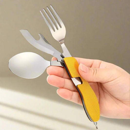 Couteau Suisse - FoldableTablewareSet™ - Jaune - Vaya nomad