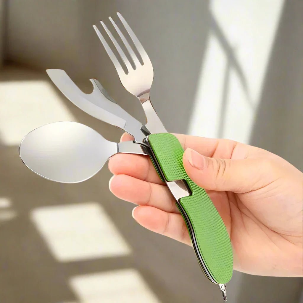 Couteau Suisse - FoldableTablewareSet™ - Vert - Vaya nomad