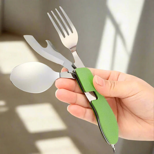Couteau Suisse - FoldableTablewareSet™ - Vert - Vaya nomad