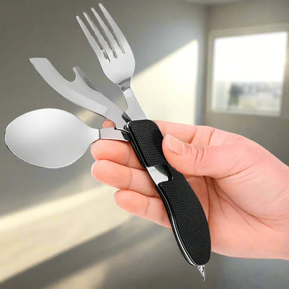 Couteau Suisse - FoldableTablewareSet™ - Noir - Vaya nomad