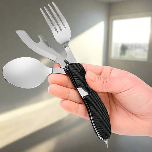 Couteau Suisse - FoldableTablewareSet™ - Noir - Vaya nomad