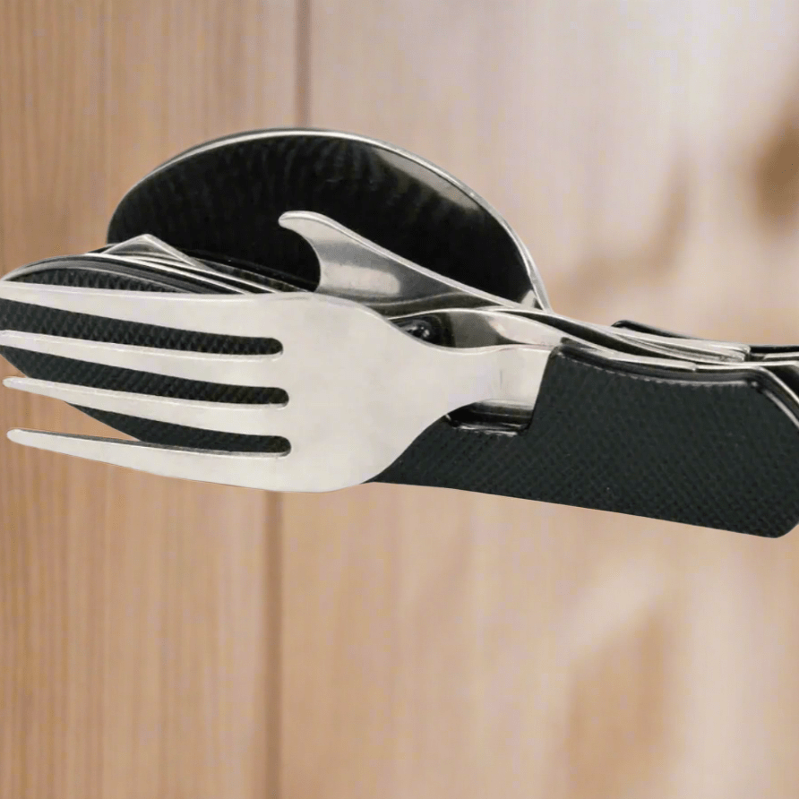Couteau Suisse - FoldableTablewareSet™ - Noir - Vaya nomad