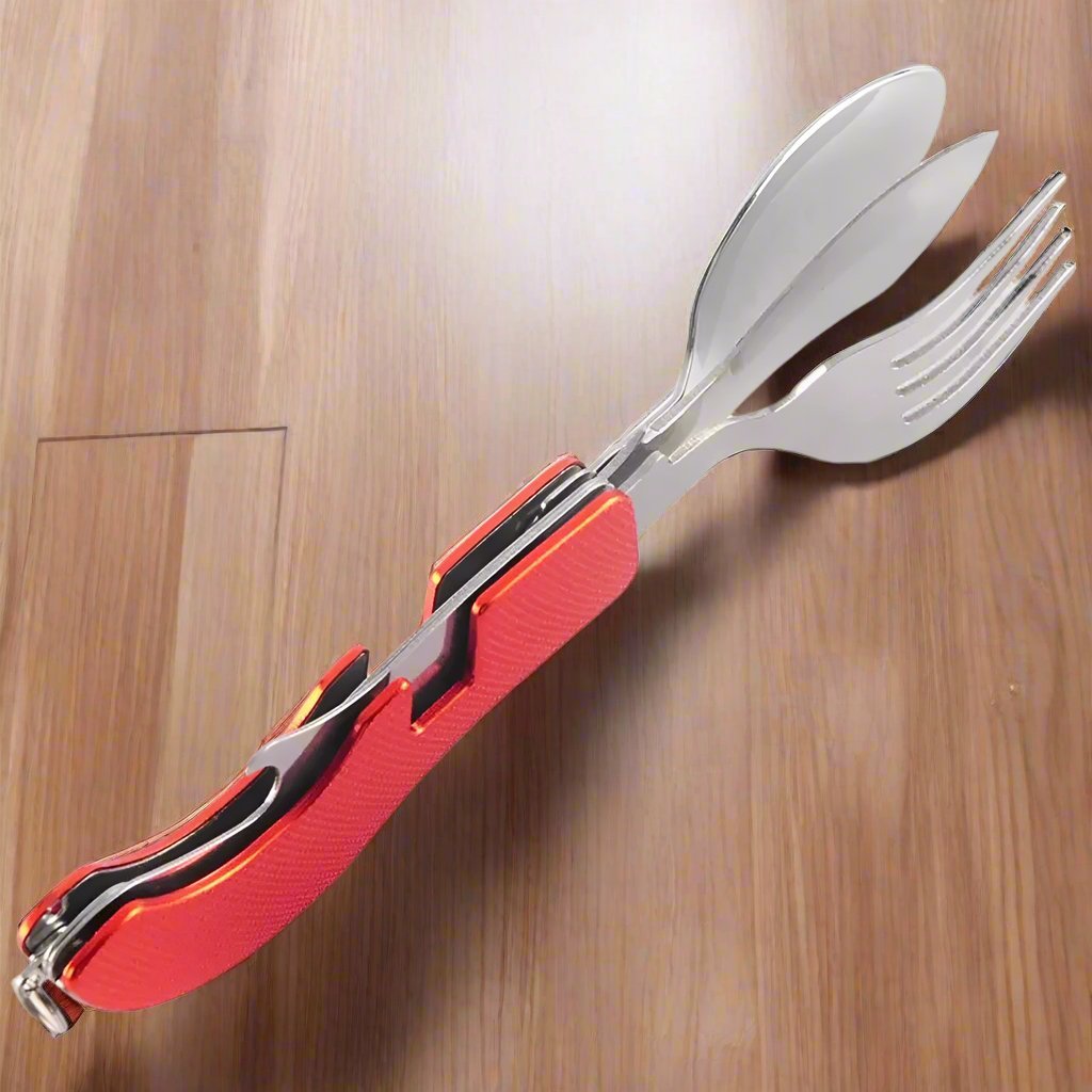 Couteau Suisse - FoldableTablewareSet™ - Rouge - Vaya nomad
