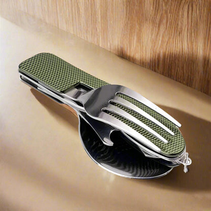 Couteau Suisse - FoldableTablewareSet™ - Vert - Vaya nomad