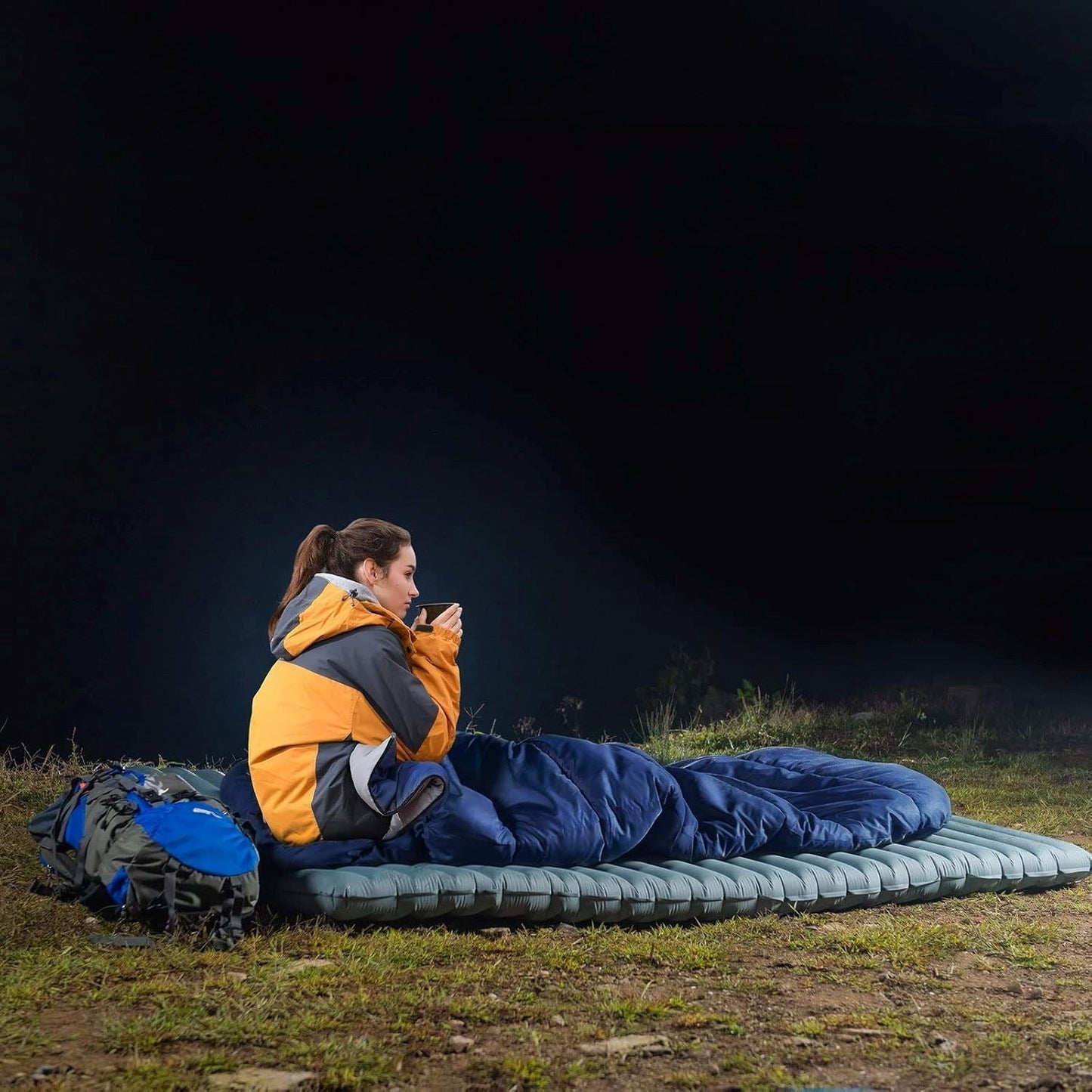 Sac de couchage - HikingSleepingbag™ - Bleu marine - Vaya nomad